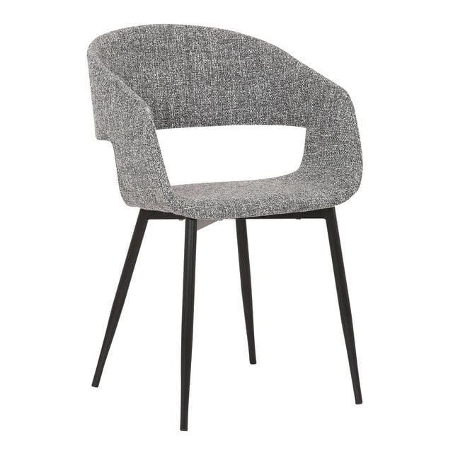Armen Living Jocelyn Modern Fabric Accent Chair in Black in Black