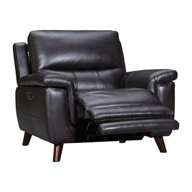 Lizette Brown Leather Power Recliner with USB