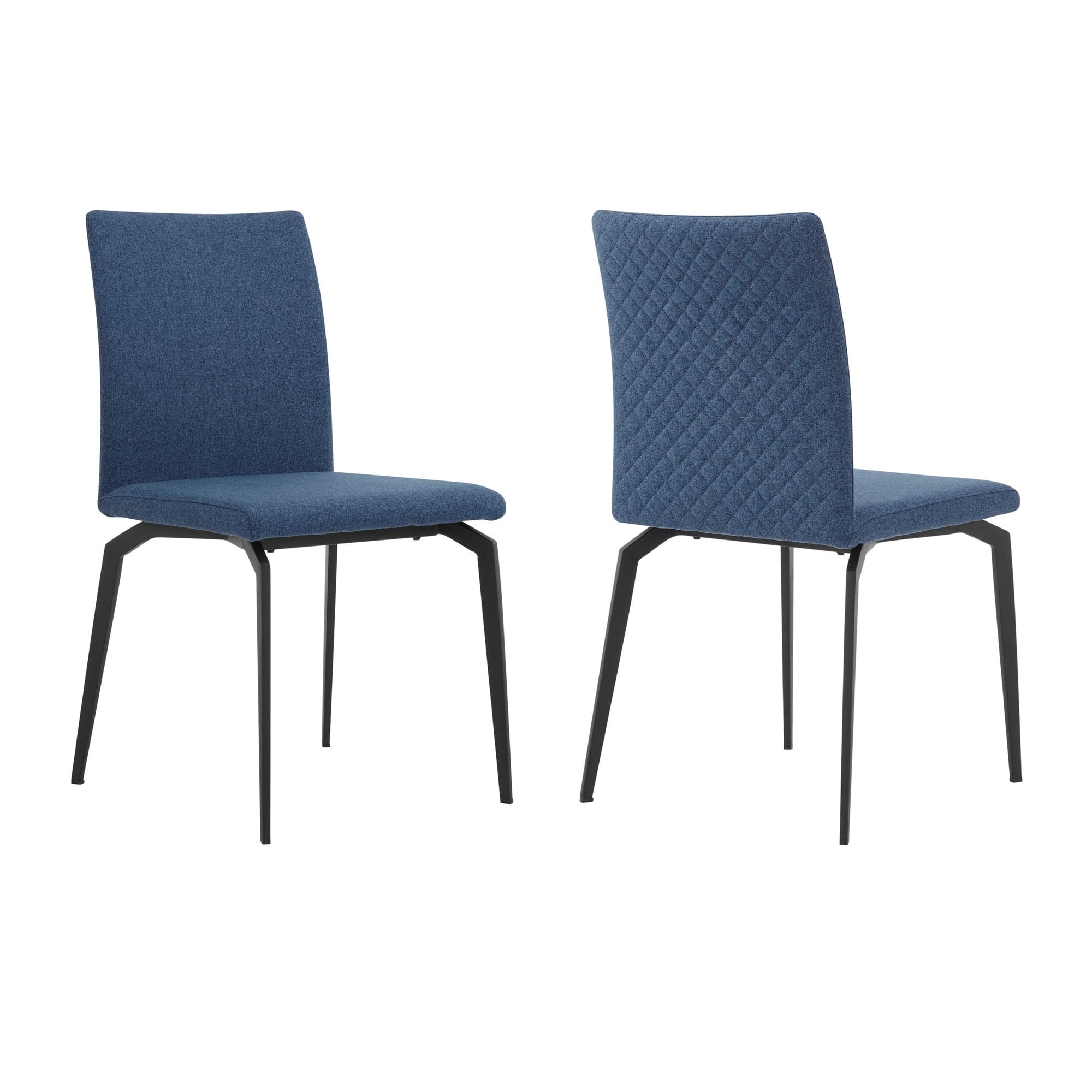 Set of 2 Lyon Fabric and Metal Dining Chairs - Armen Living