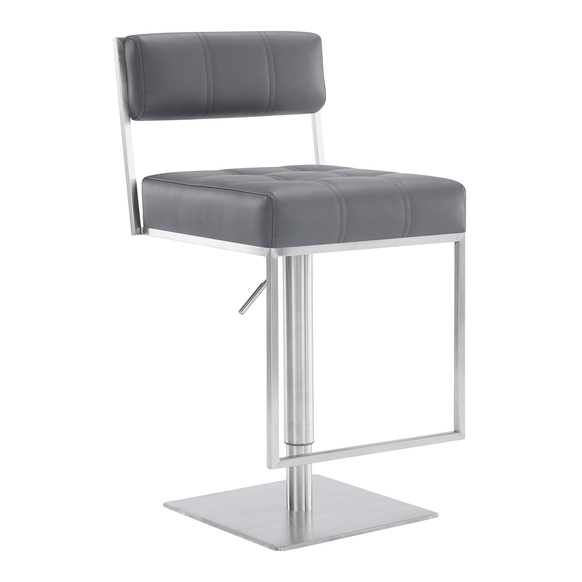 Bucholz Swivel Upholstered Adjustable Height Counter Stool with Metal Frame