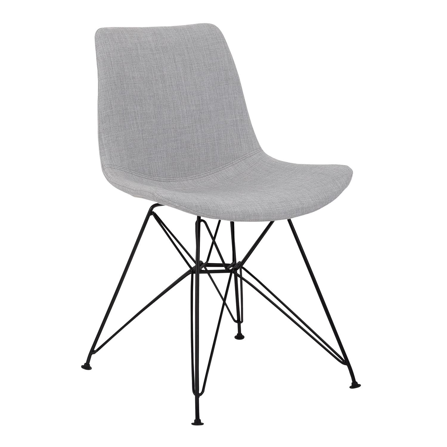 Armen Living Palmetto Modern Metal Dining Side Chair in Black