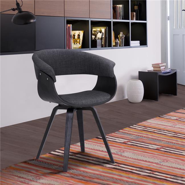 Summer Contemporary Dining Chair Black- Armen Living: Upholstered, Plywood Frame, Lumbar Support