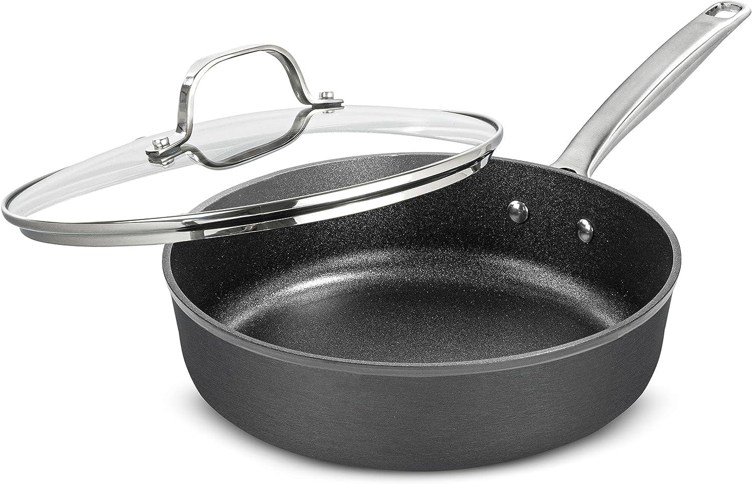 Armor Max 4 Qt Nonstick Aluminum Deep Saute Pan with Lid