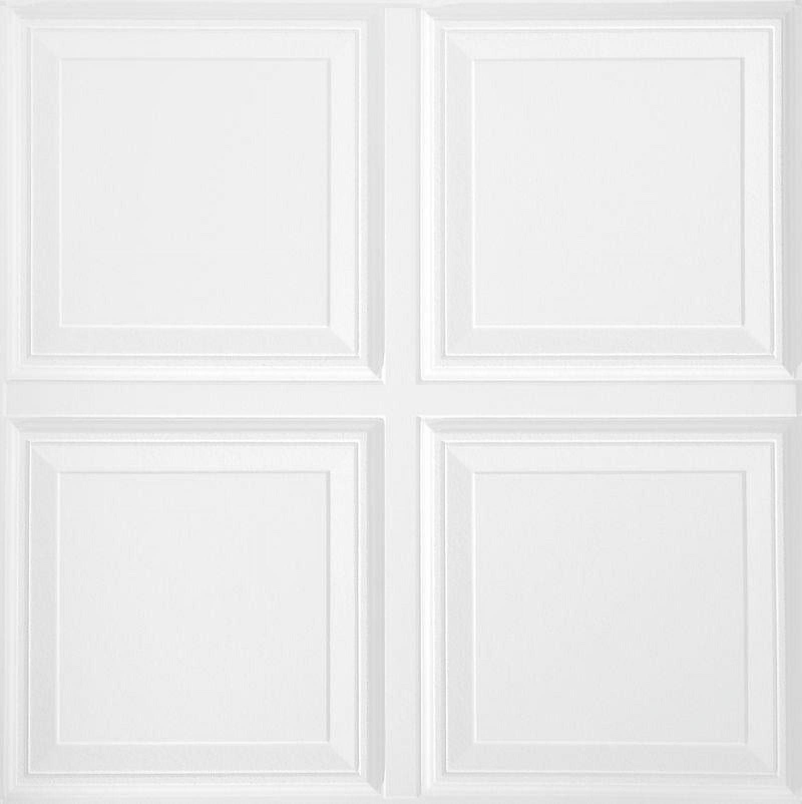 Armstrong 2x2 RAISED PANEL Acoustic Ceiling Tiles for Suspended Ceiling Grids, 6-tiles per pack, White