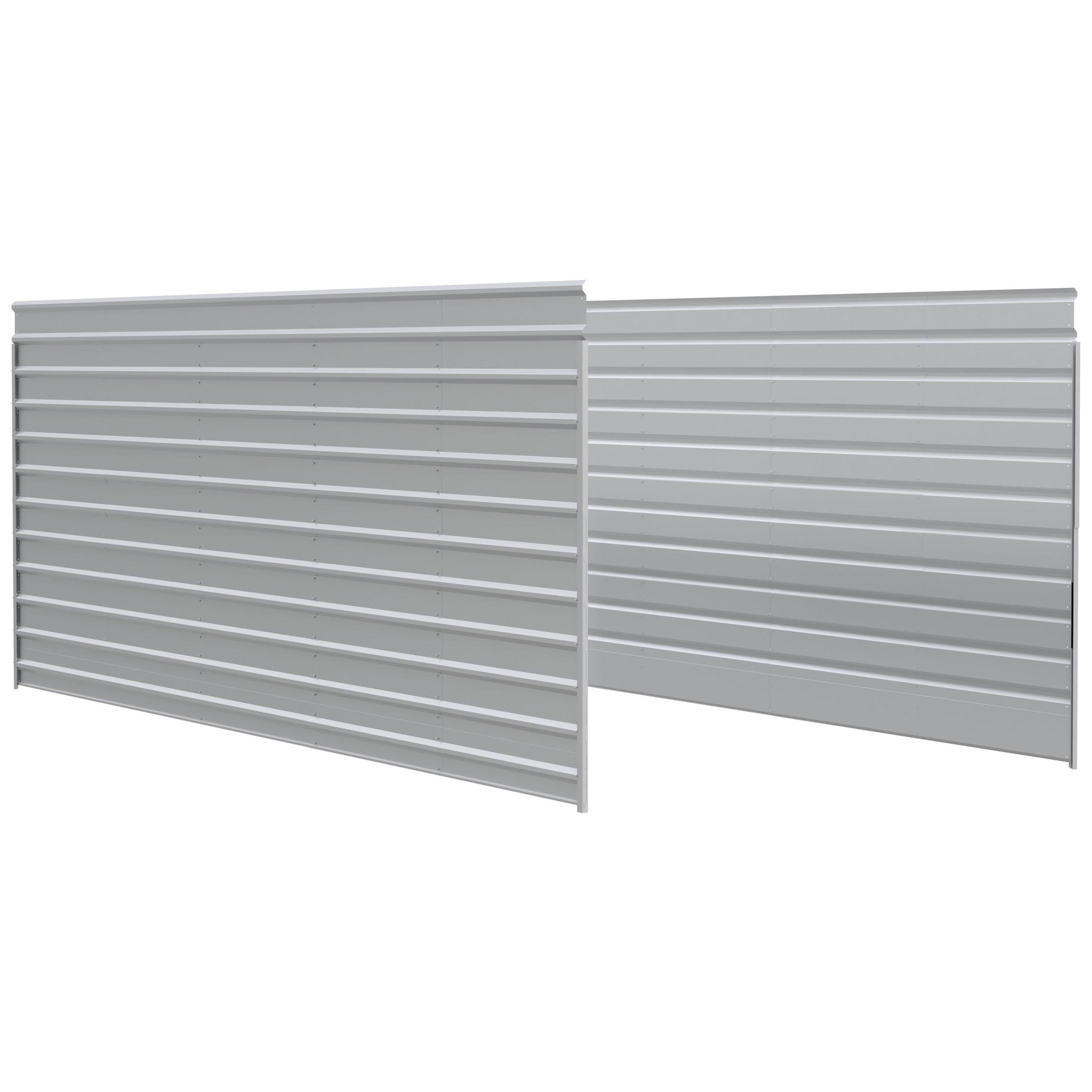 Arrow 9 x 24 ft Charcoal Two Sided Steel Carport Enclosure