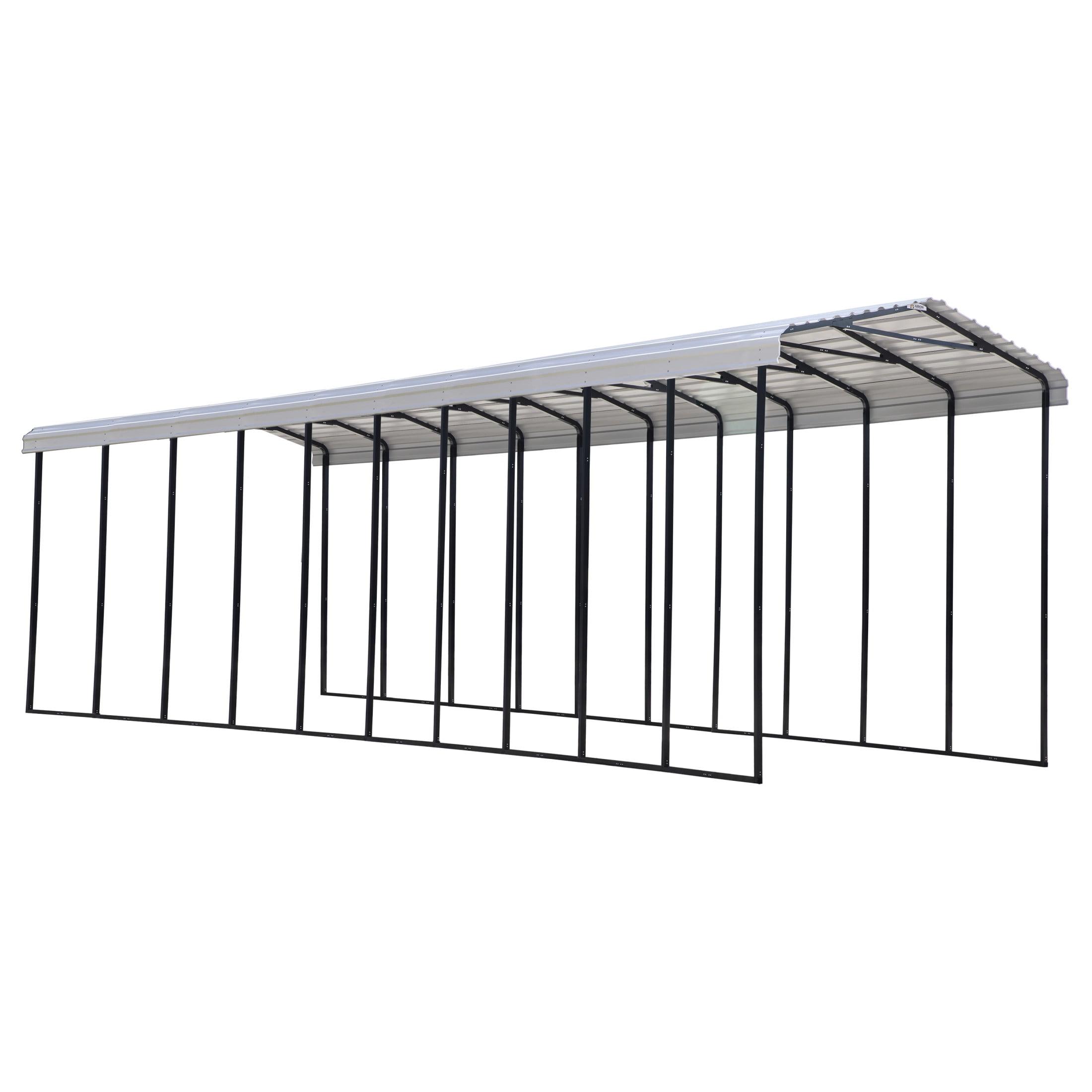 Arrow Carports Galvanized Steel Carport, RV Metal Carport Kit, 14' x 47' x 14', Eggshell