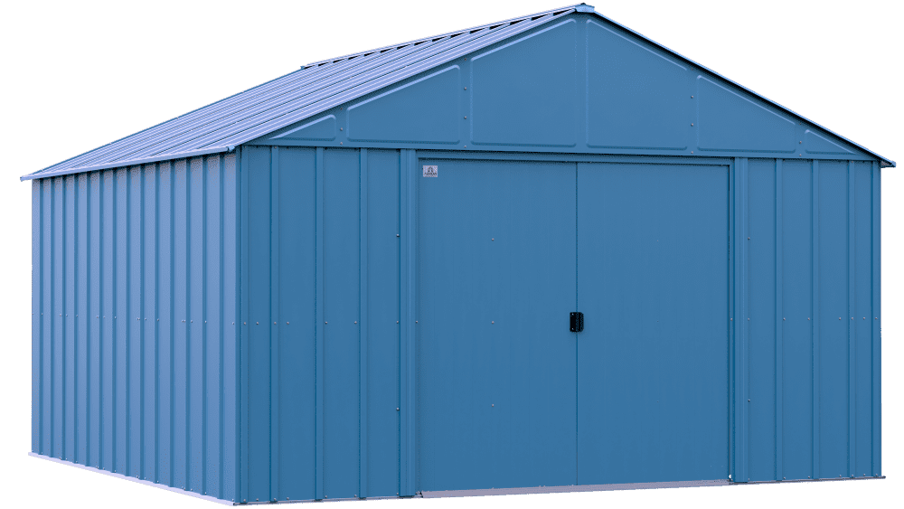 12 ft. W x 12 ft. D Galvanized Steel Storage Shed