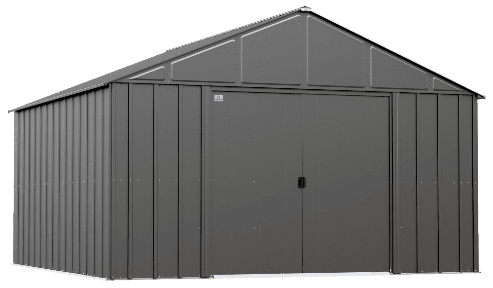 12 ft. W x 12 ft. D Galvanized Steel Storage Shed