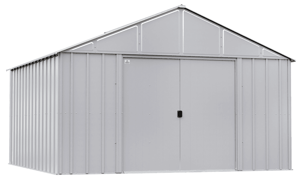 12 ft. W x 12 ft. D Galvanized Steel Storage Shed