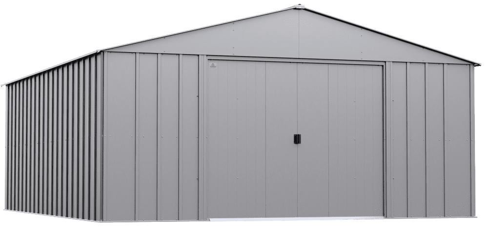 Arrow 14 ft. W x 17 ft. D Galvanized Steel Storage Shed
