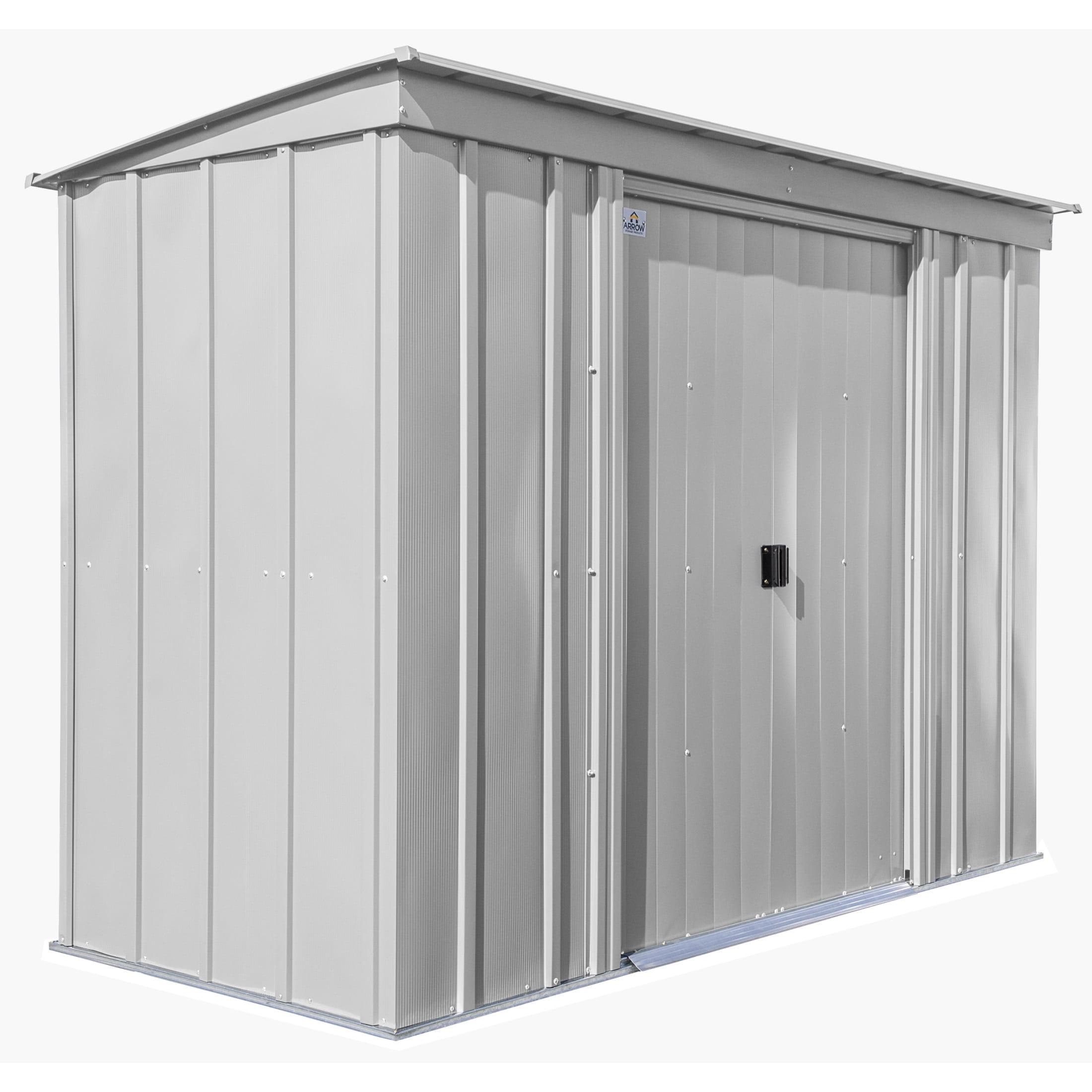 Arrow 8 ft. W x 4 ft. D Galvanized Steel Vertical Storage Shed