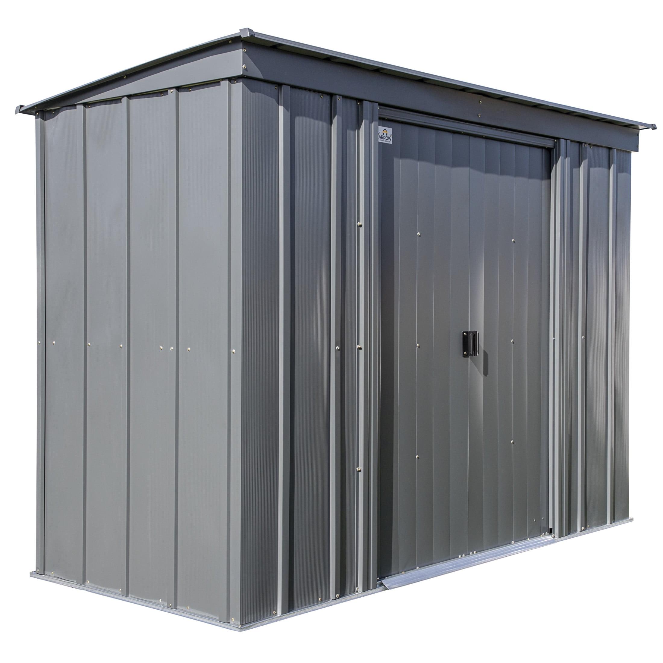 Arrow 8 ft. W x 4 ft. D Galvanized Steel Vertical Storage Shed