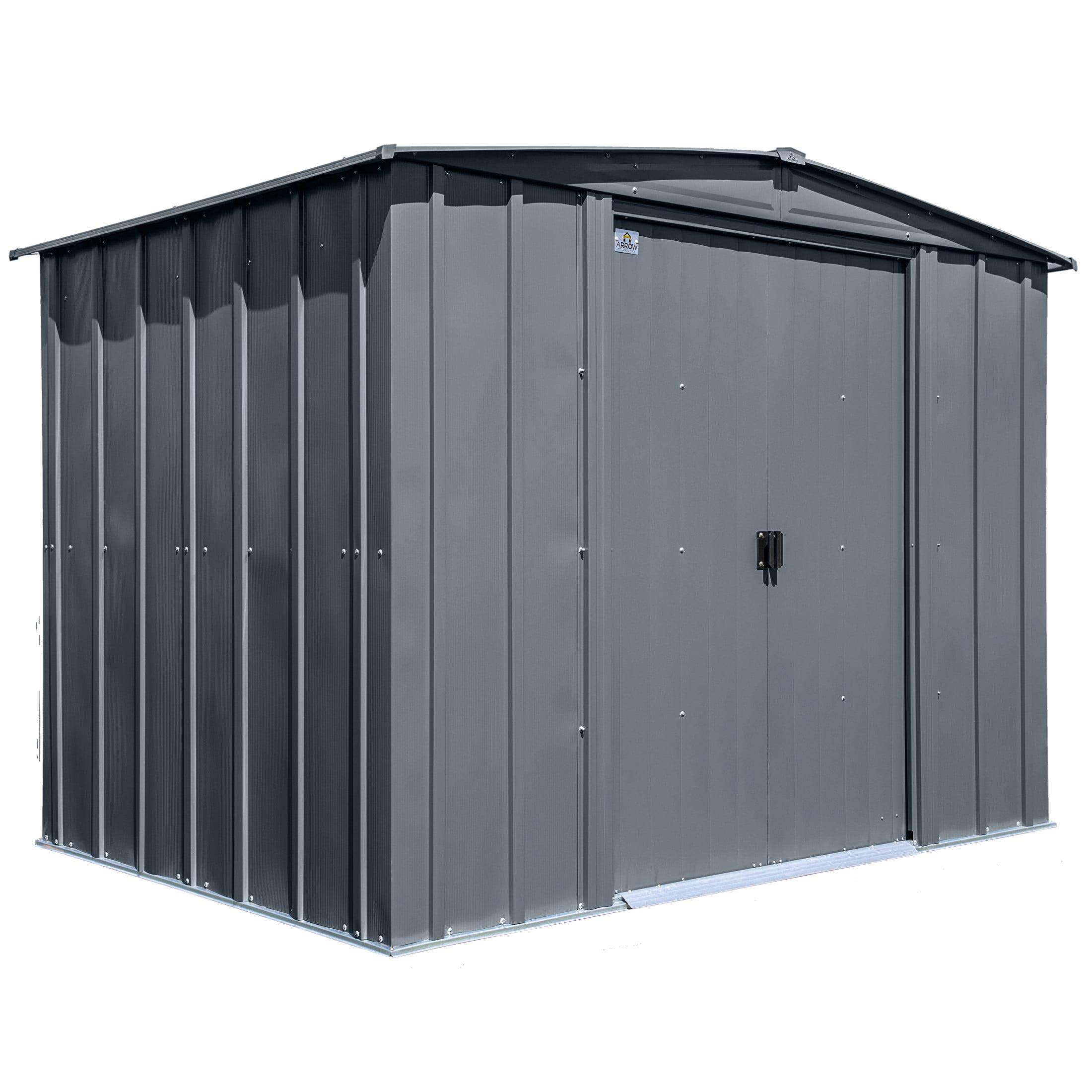 Arrow 8 ft. W x 6 ft. D Galvanized Steel Storage Shed
