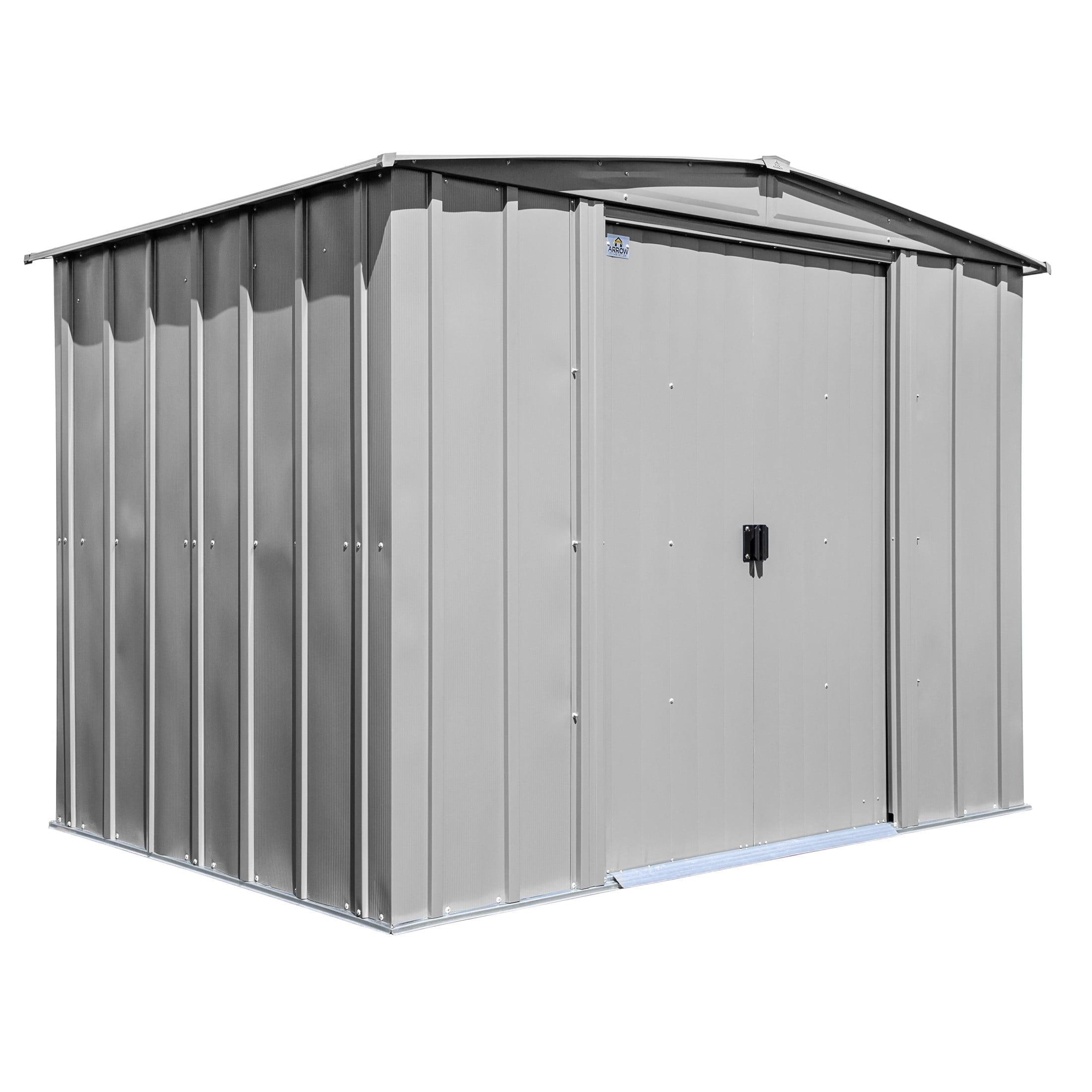 Arrow 8 ft. W x 6 ft. D Galvanized Steel Storage Shed