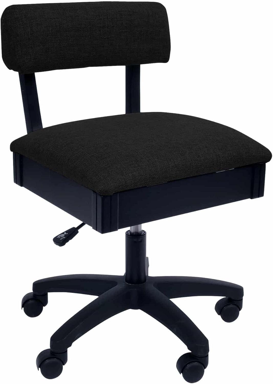Arrow Sewing Adjustable Height Hydraulic Sewing Chair with Under Seat Storage by Arrow Classic Sewing Furniture