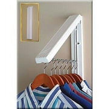 Arrow Hanger Wall Mount Clothing Hanging System, White