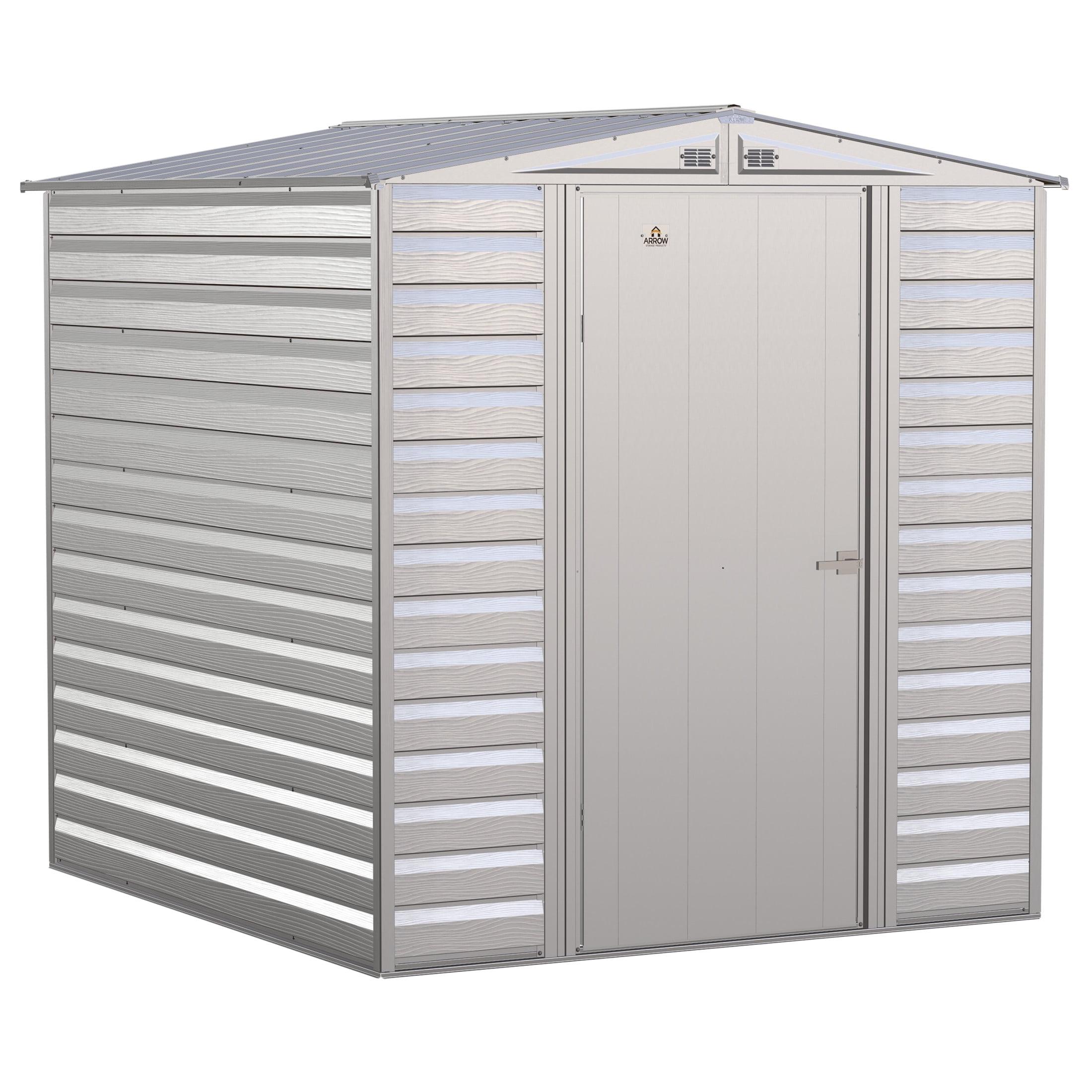 6 ft. W x 7 ft. D Galvanized Steel	 Storage Shed