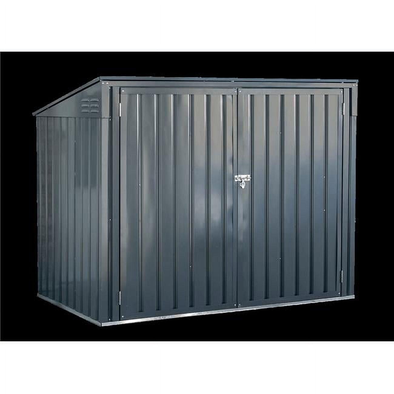 Charcoal Galvanized Steel 6 x 3 ft. Lean-To Shed Kit