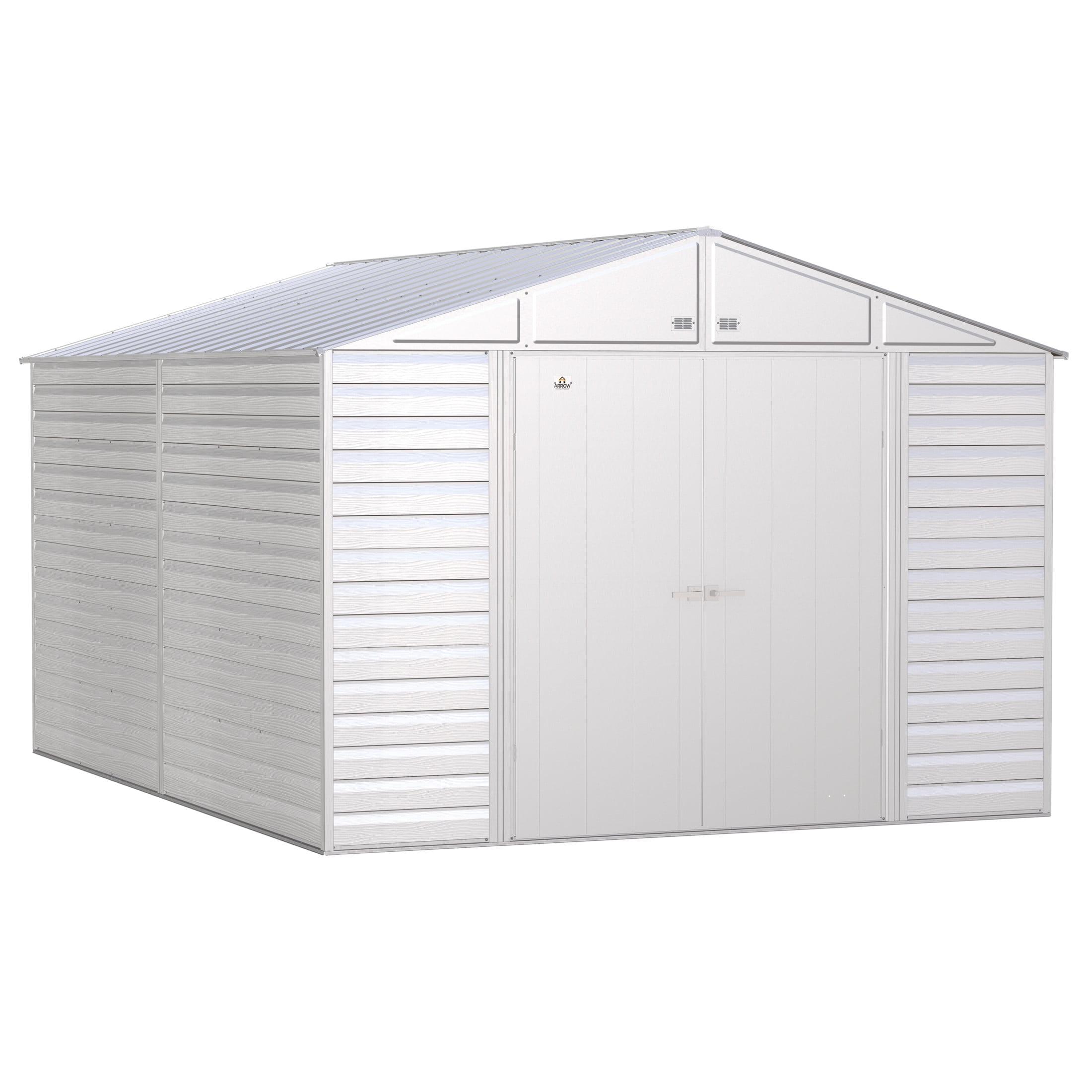 10 ft. W x 14 ft. D Steel Horizontal Storage Shed