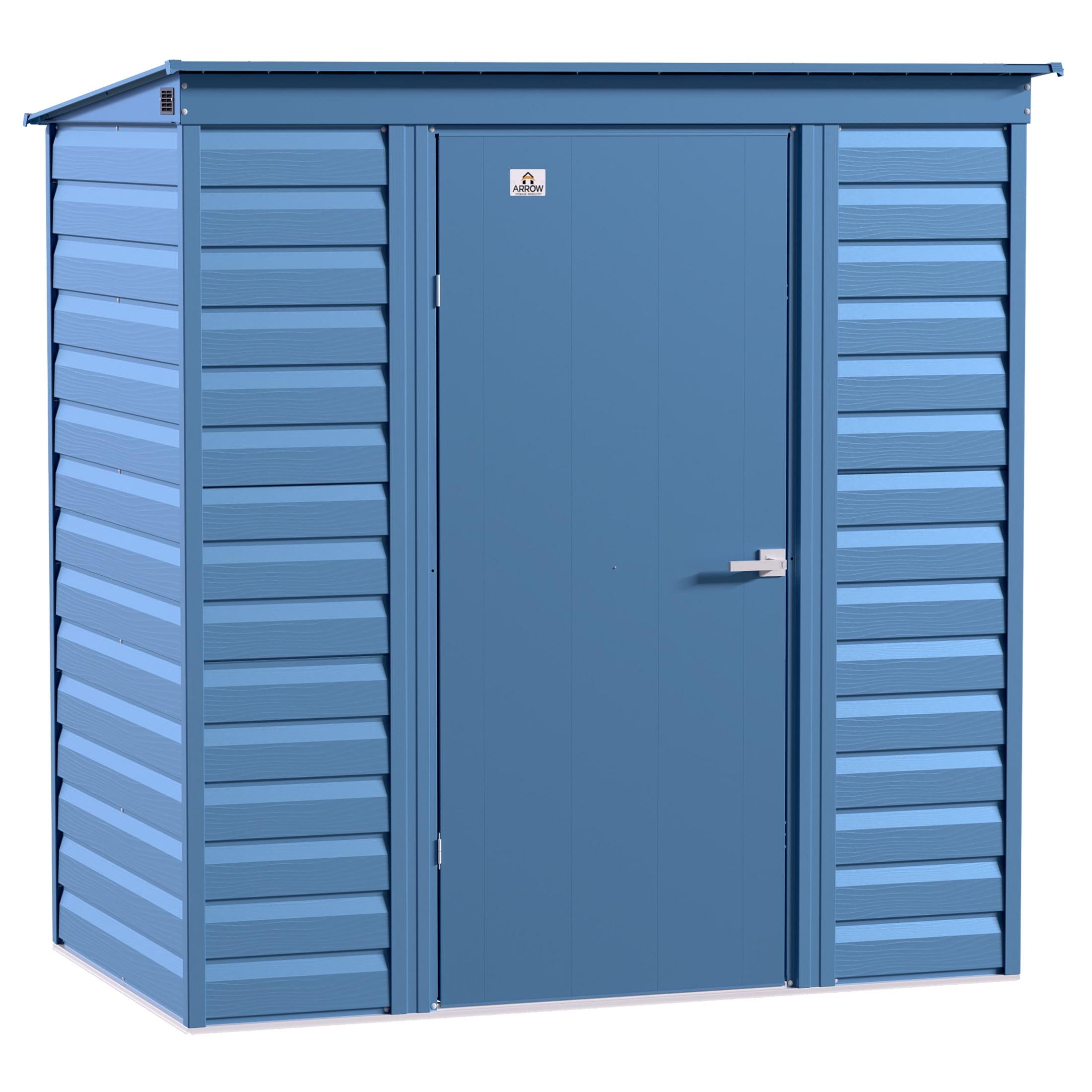 6 ft. W x 4 ft. D Steel Horizontal Storage Shed