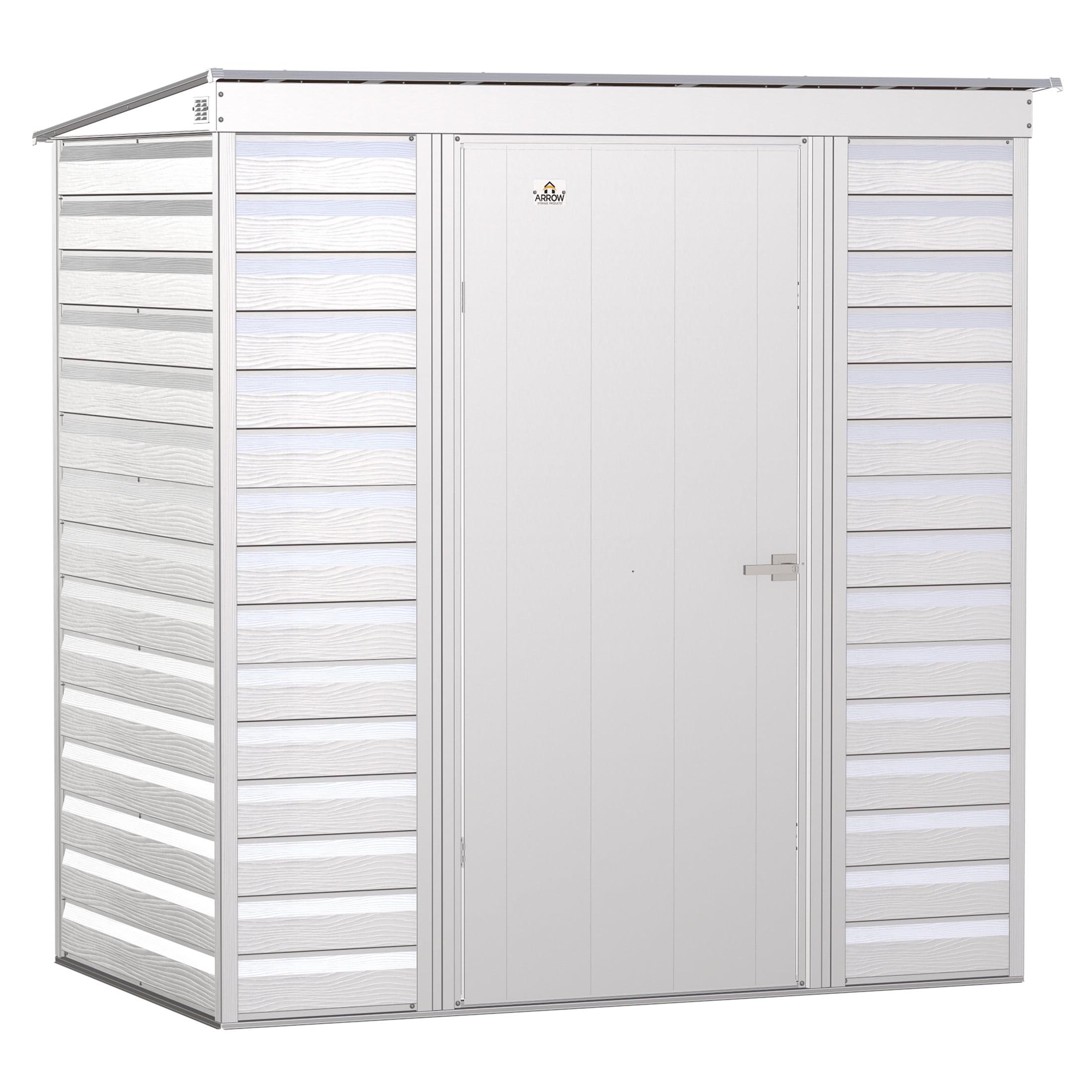 6 ft. W x 4 ft. D Steel Horizontal Storage Shed