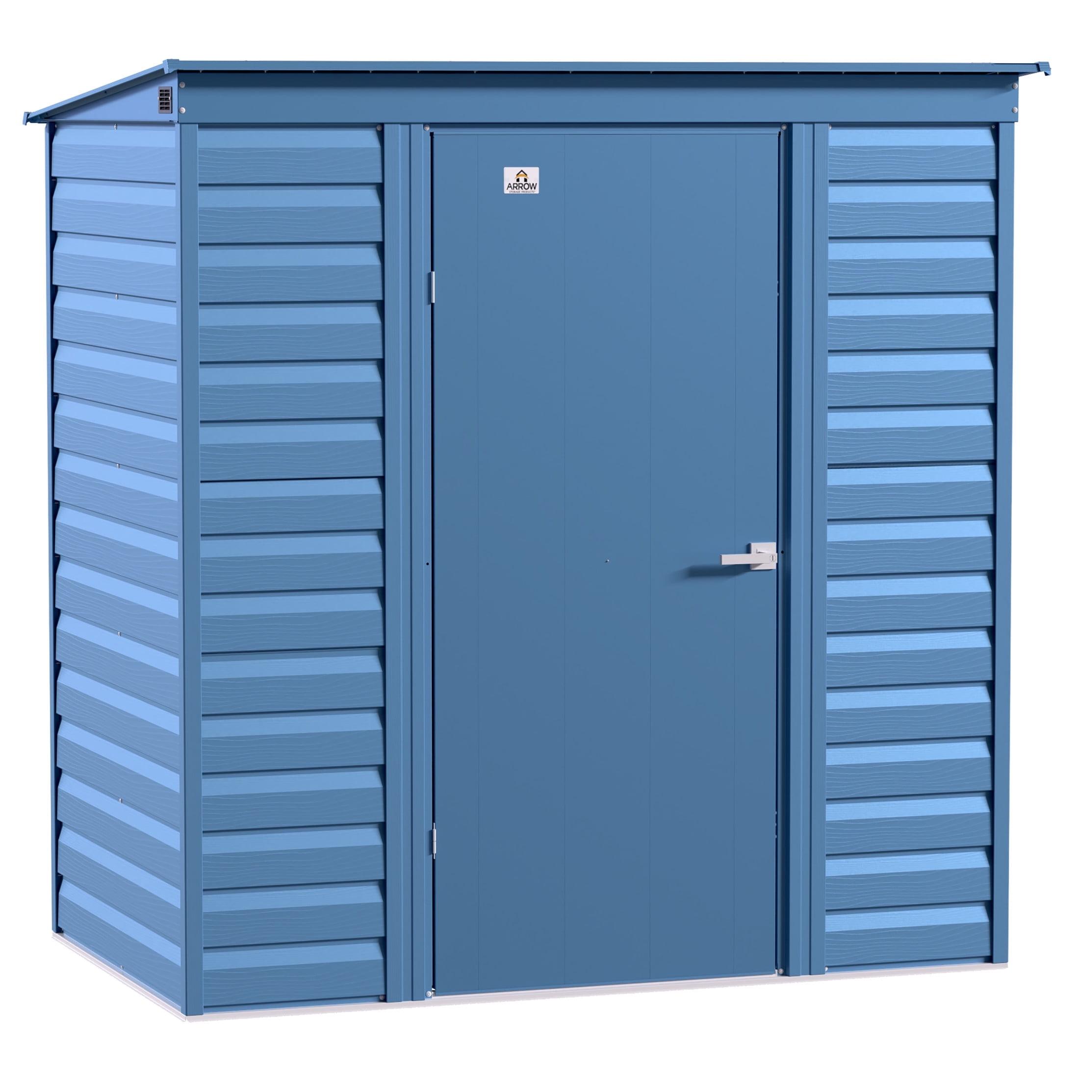 6 ft. W x 4 ft. D Steel Horizontal Storage Shed