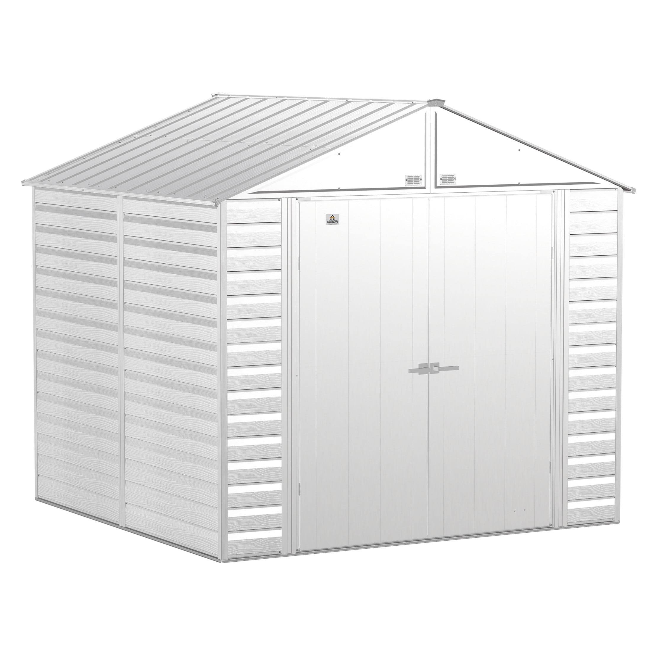 Arrow 8 ft. W x 8 ft. D Galvanized Steel Storage Shed