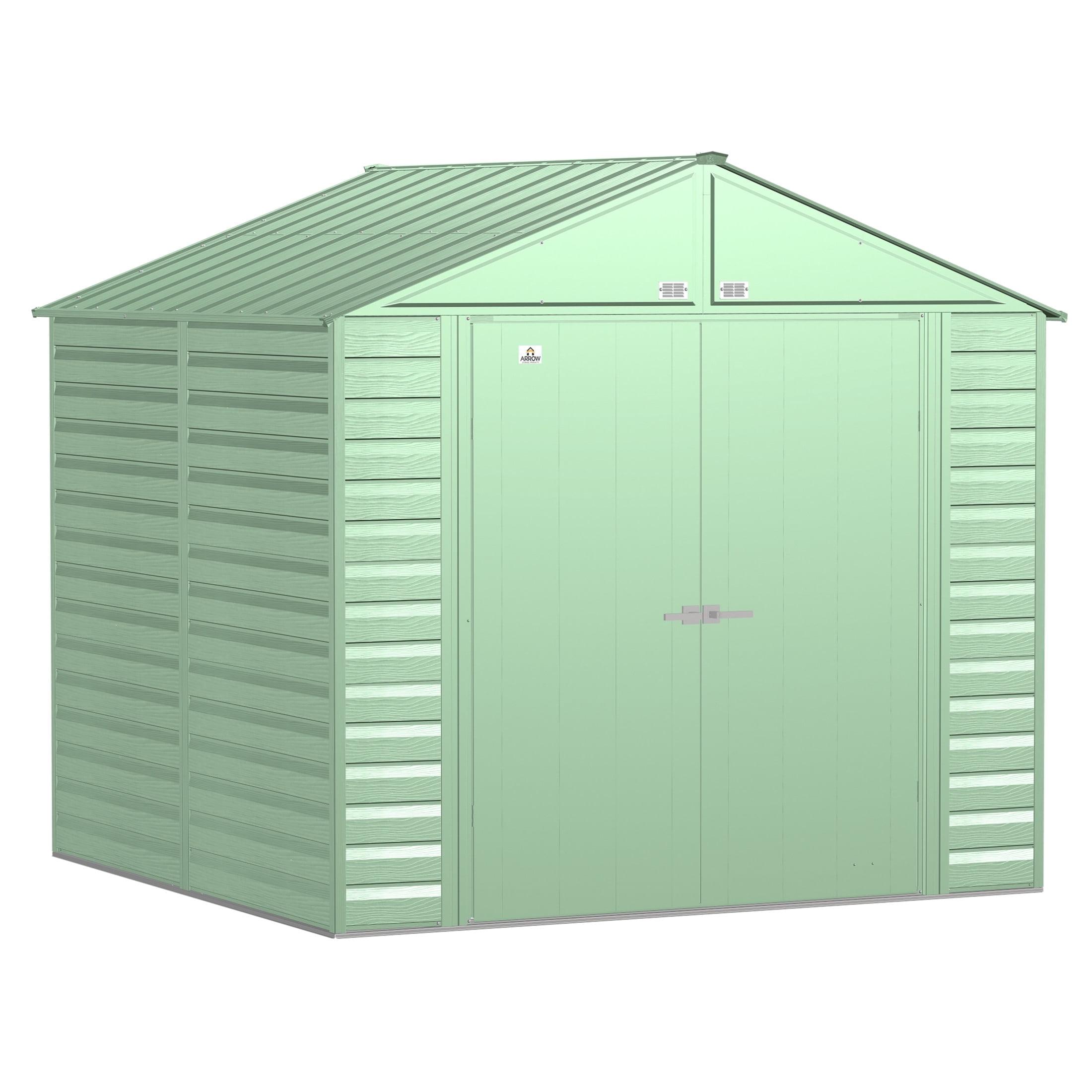 8 ft. W x 8 ft. D Galvanized Steel Storage Shed