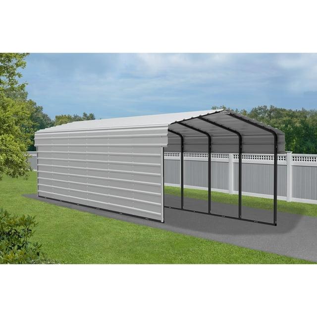 Arrow 29 x 10 ft Carport with 1-sided Enclosure