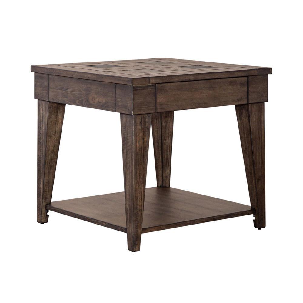 Arrowcreek Square End Table in Weathered Stone