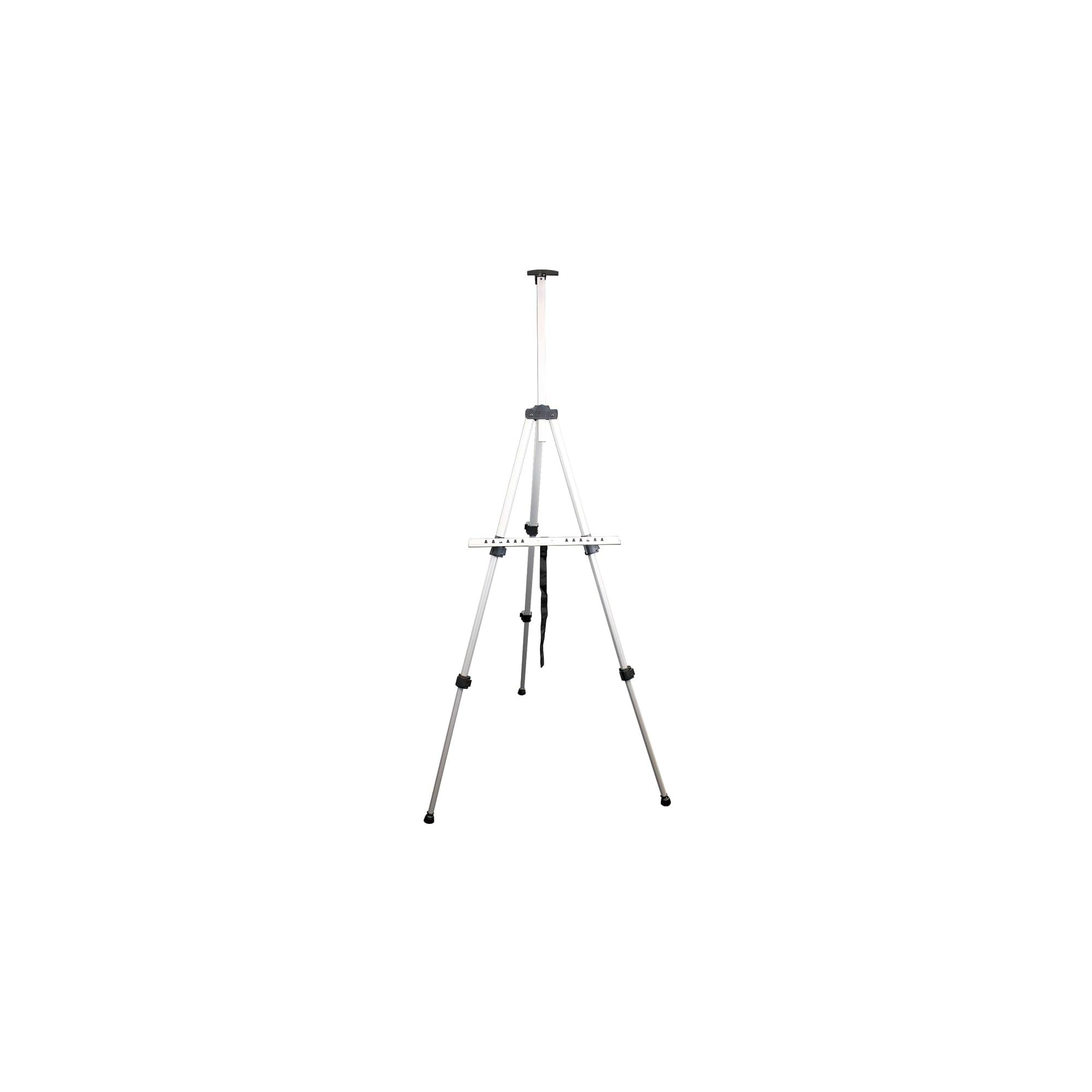 Art Alternatives Tilden Aluminum Tripod Easel: Silver, 65" Height, Lightweight, Painting & Art Display