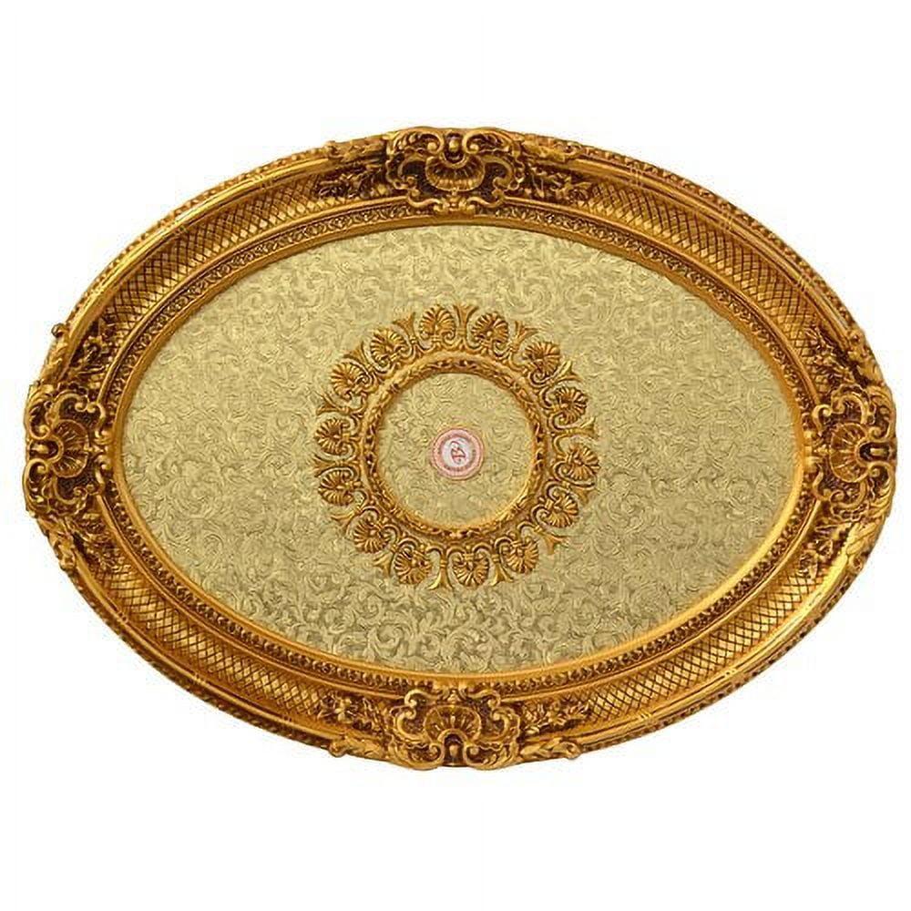 Rocaille Oval Chandelier Ceiling Medallion