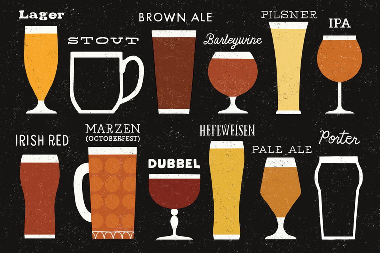 Art.com Craft Beer List Art Print by Michael Mullan, 24" x 16"