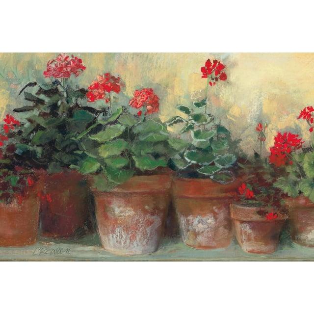Andover Mills™ " Kathleens Geraniums " by Carol Rowan Painting Print