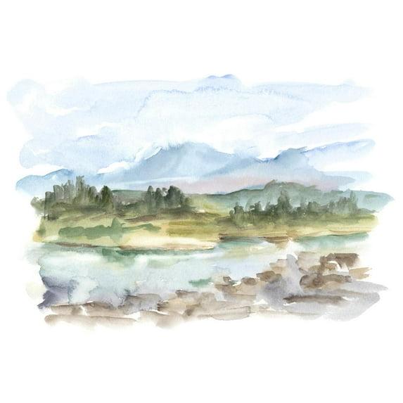 iCanvas 12" x 18" x 1.5" Mountain Watercolor III by Ethan Harper Unframed Wall Canvas : Gallery Wrap, Earth Tones