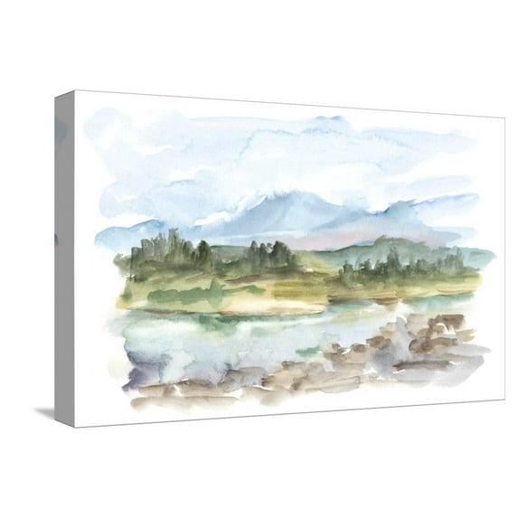 iCanvas 12" x 18" x 1.5" Mountain Watercolor III by Ethan Harper Unframed Wall Canvas : Gallery Wrap, Earth Tones