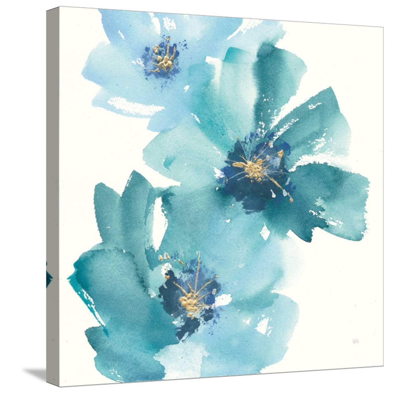 Red Barrel Studio® " Teal Cosmos IV " by Chris Paschke Painting Print