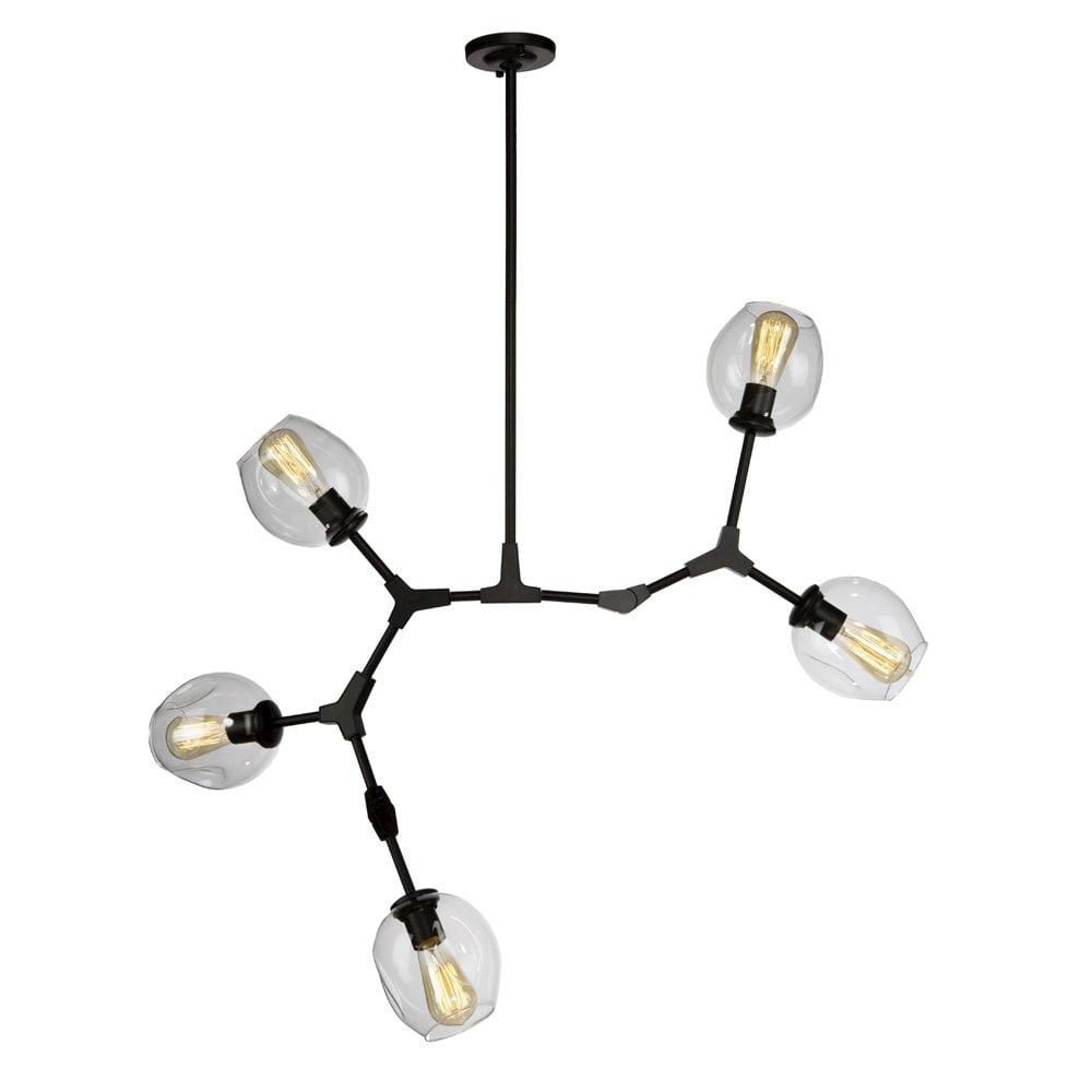 Artcraft Lighting - Five Light Chandelier - Organic - 5 Light Chandelier-Black