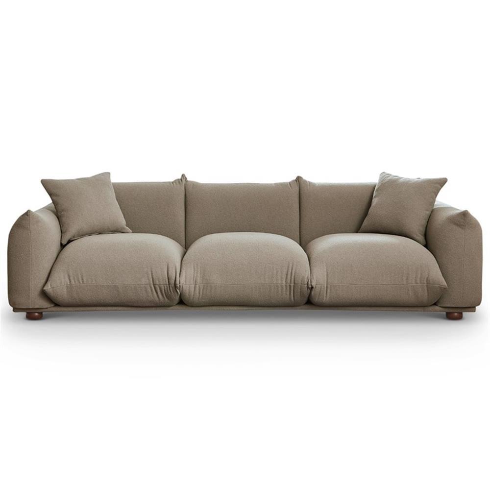 Mocha Brown Velvet Lawson Sofa with Solid Wood Legs