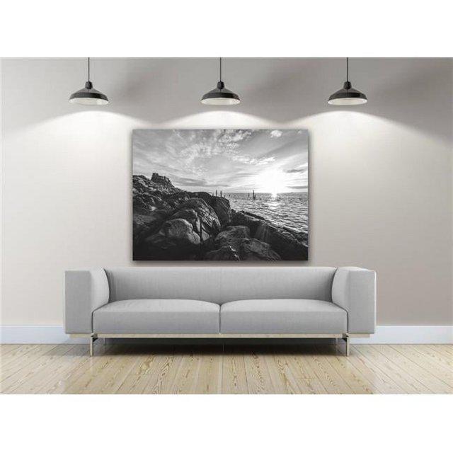 Artful Printers C-16202028 On The Rocks Photography Canvas Art, 16 x 20 in.