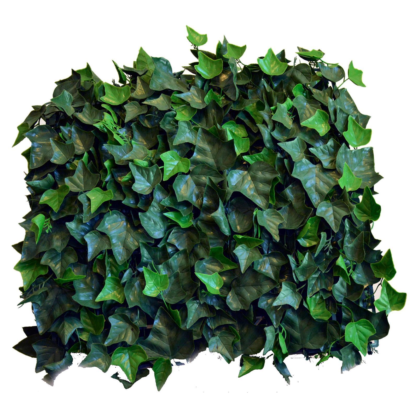 Evergreen Ivy Privacy Fence Artificial Foliage Panel, 20"x20" Set of 4