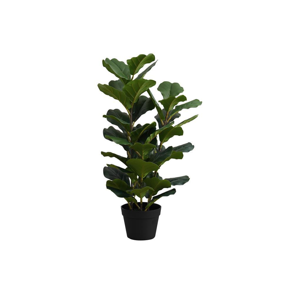 32-Inch Tall Artificial Fiddle Tree with Black Pot