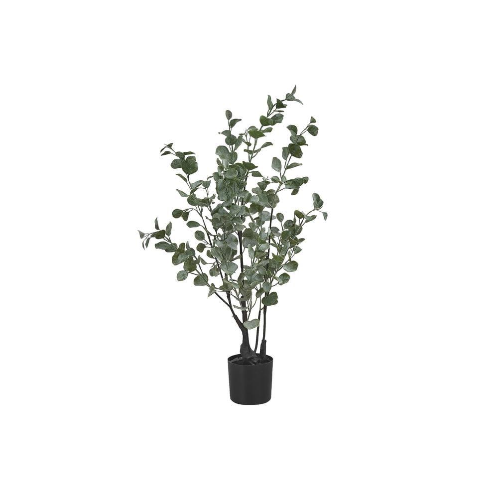 35" Tall Eucalyptus Artificial Plant with Black Pot