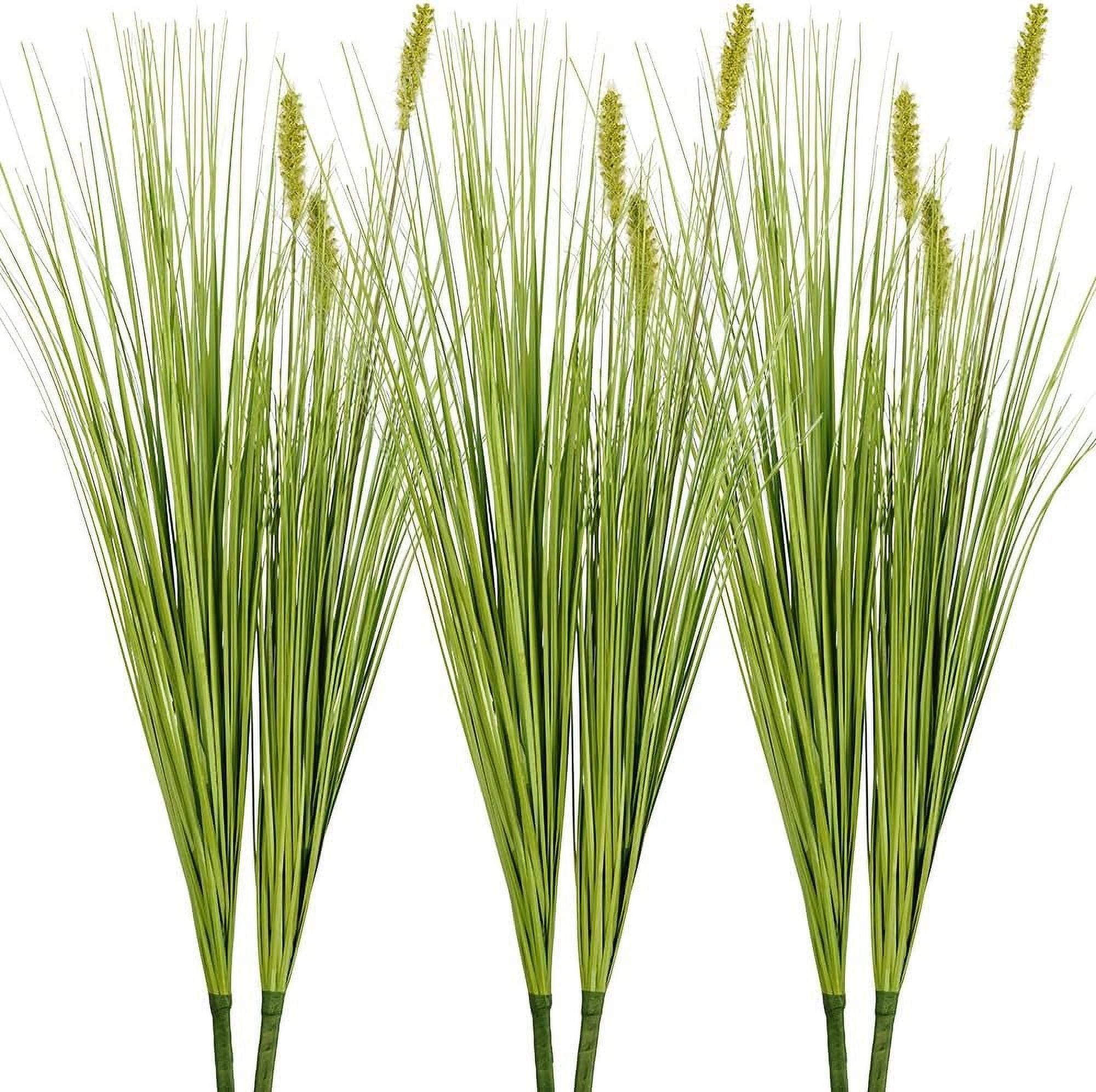 Artificial Plants 6PCS 27“ Fake Tall Onion Grass Faux Plant,Artificial Grass Greenery Shrubs Bushes for Garden Porch Window Box Shop Office Home Décor