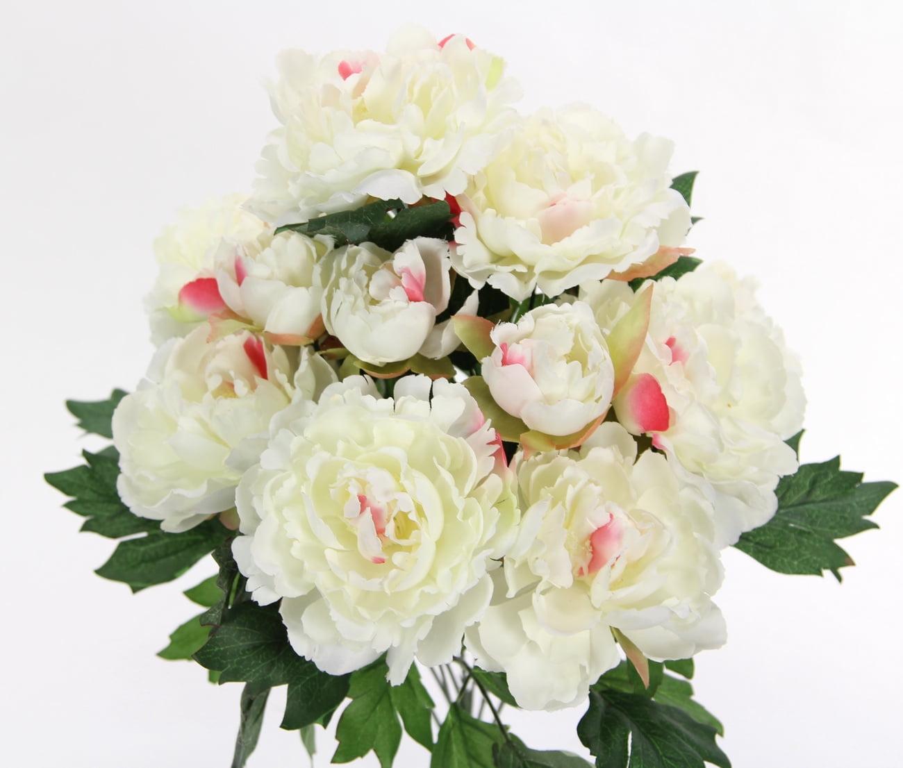 Cream Artificial Peony and Dahlia Spring Centerpiece