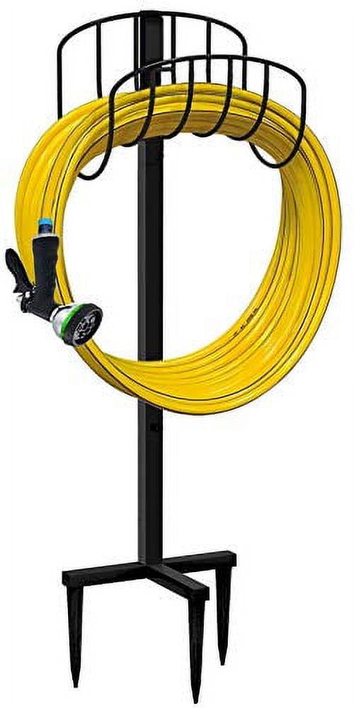 COSTYLE Garden Hose Holder Freestanding Water Hose Holder Heavy Duty Hose Storage Stand for Outside Yard Lawn