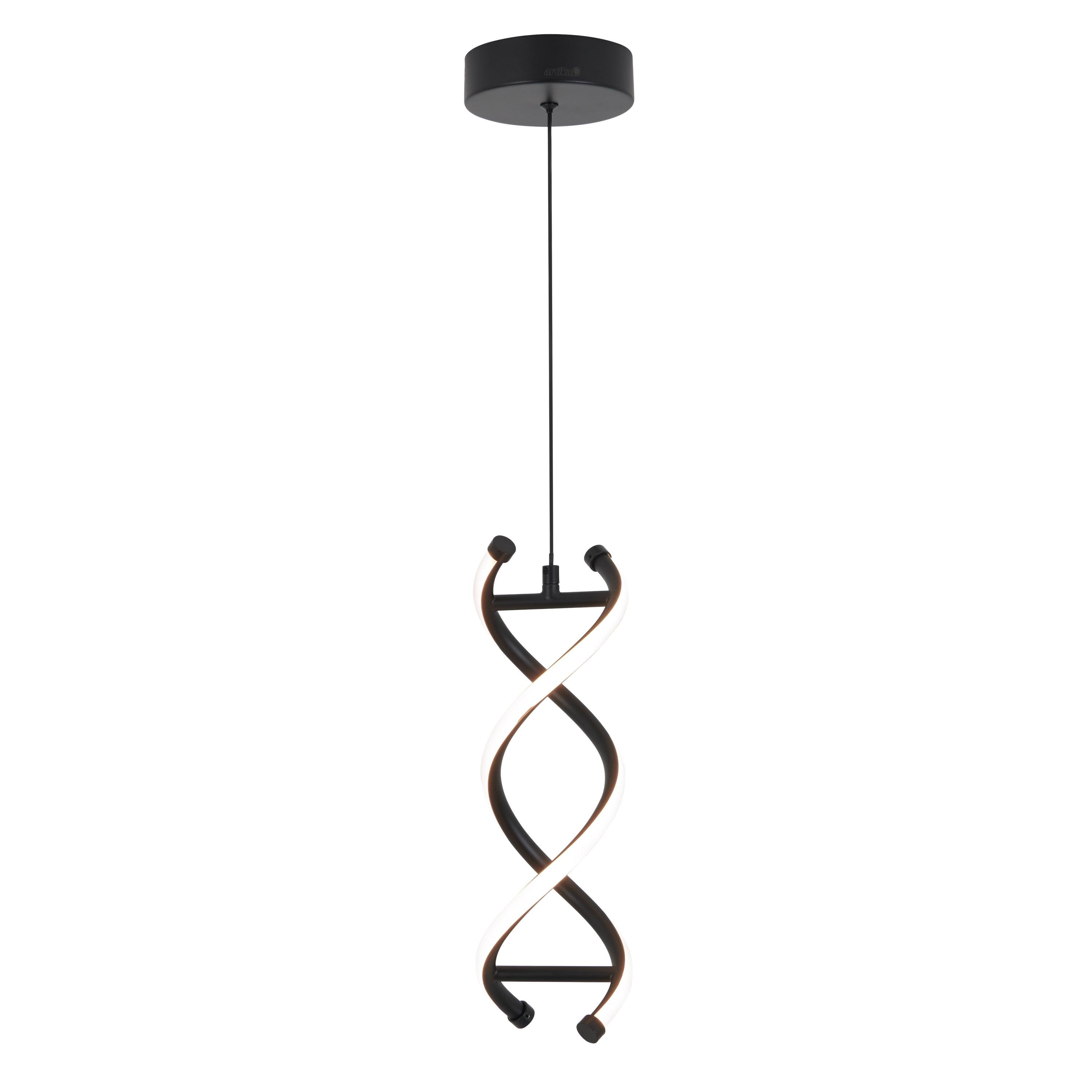 Contempo Chroma 60" Black & Chrome LED Pendant Light