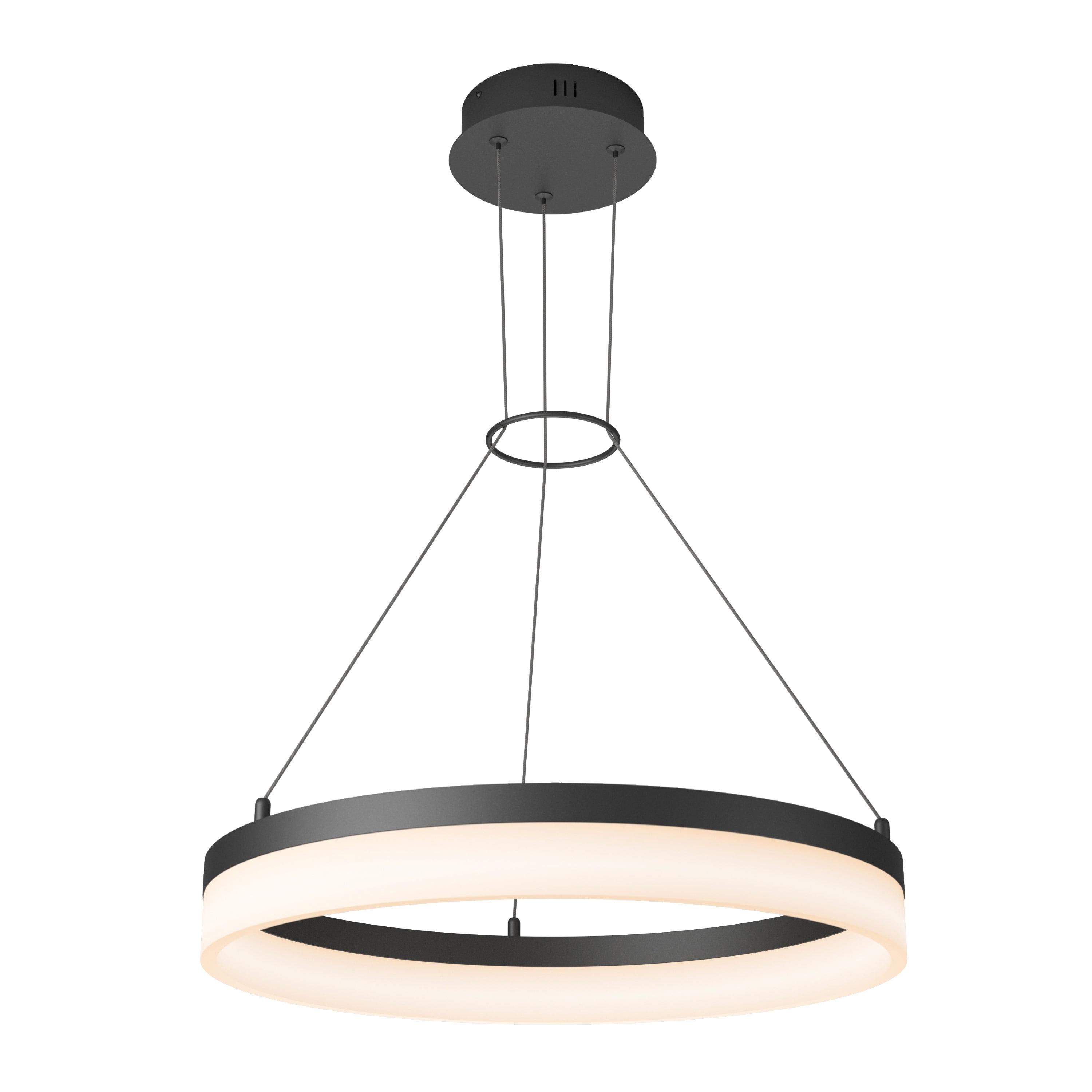 Optical Crystal Drum LED Pendant Light in Black