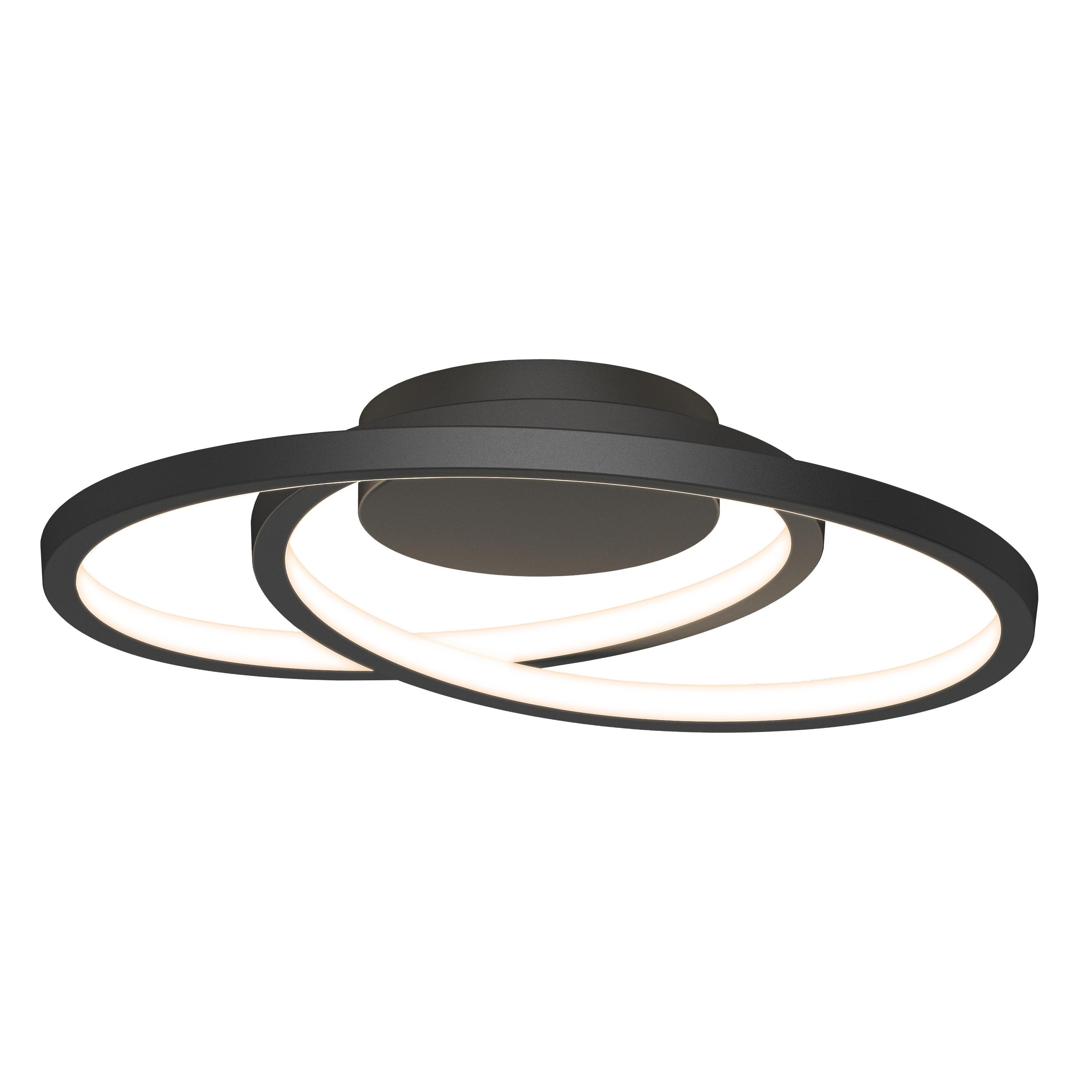 Salto Spiral Black Aluminum LED Flush Mount Ceiling Light