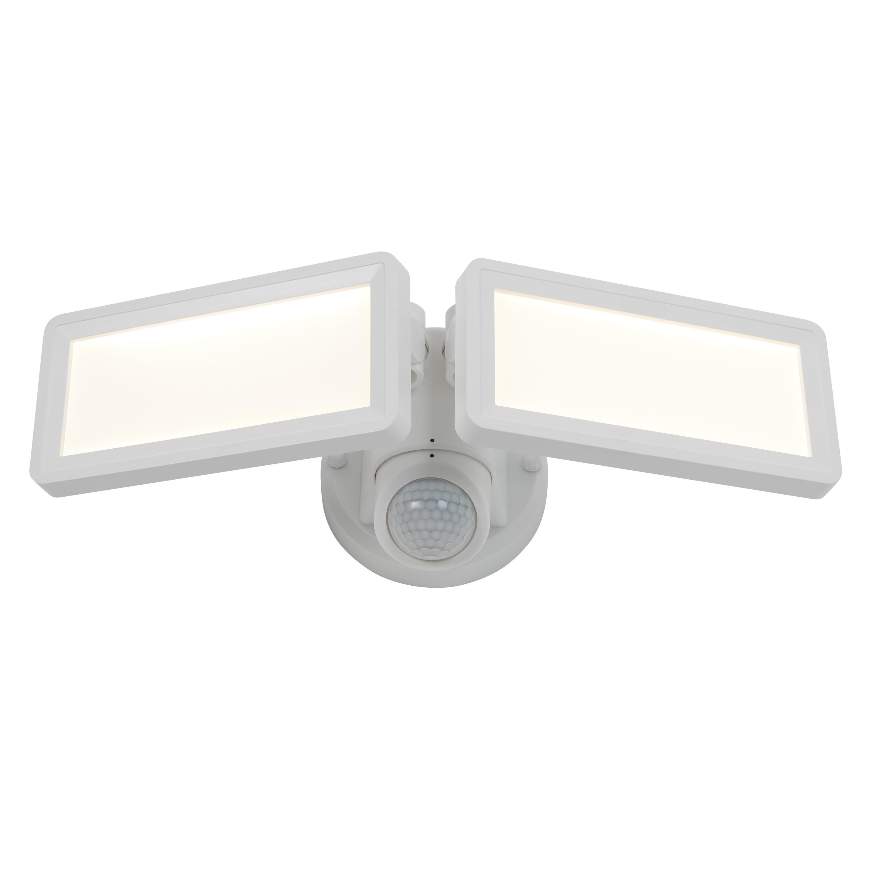 Sentinel White Plastic LED Outdoor Security Light with Motion Sensor